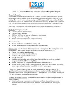 NATA Aviation Maintenance Technician Award Program