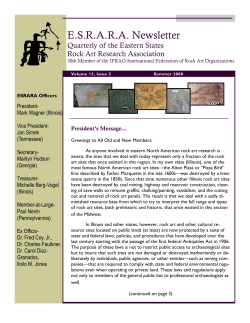 E.S.R.A.R.A. Newsletter - Eastern States Rock Art Research