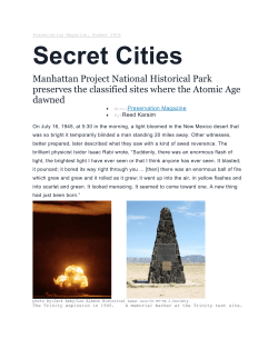 Secret Cities: Manhattan Project National Historical - Visit Tri