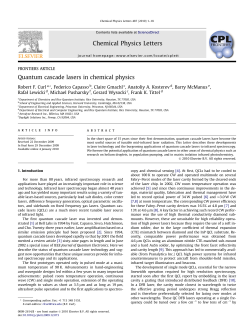 Quantum cascade lasers in chemical physics