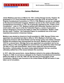James Madison - Mr. Nussbaum