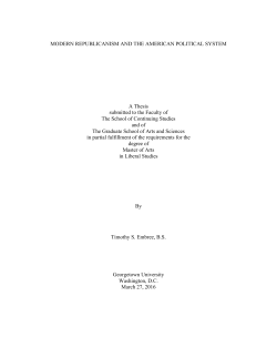 MODERN REPUBLICANISM AND THE AMERICAN POLITICAL