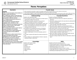 Theme: Perceptions - Paramount Unified School District