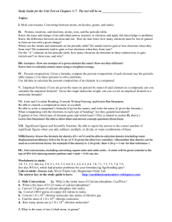 Chapter 3-7 Study Guide 2016 - Sarah Hocken