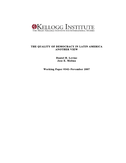 The Quality of Democracy in Latin America: Another View