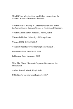 The Global History of Corporate Governance: An Introduction