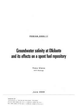 Groundwater salinity at Olkiluoto and its effects on a spent