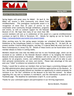 Letter from the President