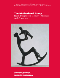The Motherhood Study - Institute for American Values