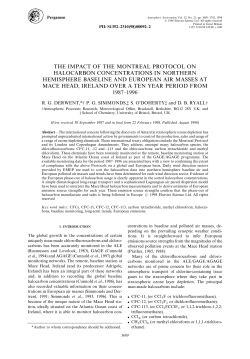 The impact of the Montreal Protocol on halocarbon concentrations in