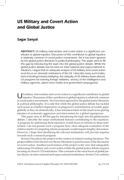 US Military and Covert Action and Global Justice