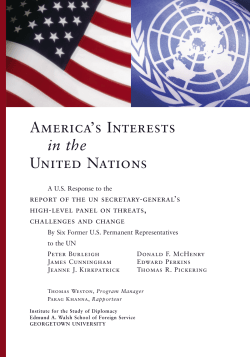 America`s Interests in the United Nations