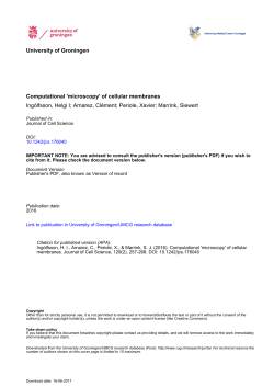 Computational `microscopy` of cellular membranes Ing&oacute;lfsson
