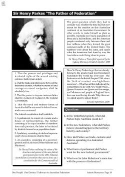 Sir Henry Parkes &ldquo;The Father of Federation&rdquo;