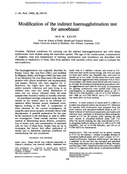 Modification of the indirect haemagglutination test