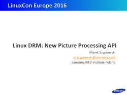 Linux DRM: new picture processing API