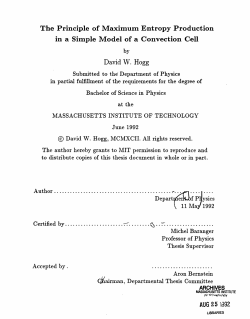 The Principle of Maximum Entropy Production in a