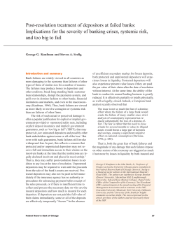 Post-resolution treatment of depositors at failed banks