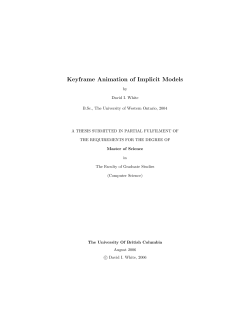 Keyframe Animation of Implicit Models