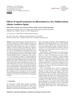 Effects of topsoil treatments on afforestation in a dry