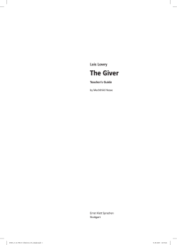 The Giver - Klett und Balmer Verlag