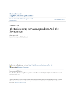 The Relationship Between Agriculture And The Environment