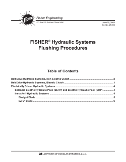 SL Hydraulic System Flushing Procedures