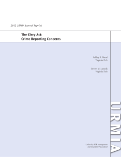 The Clery Act: Crime Reporting Concerns