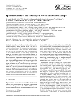 Spatial structure of the 8200 cal yr BP event in northern Europe
