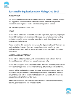 Sustainable Equitation Adult Riding Club 2017