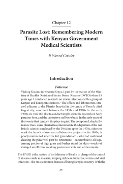 Parasite Lost: Remembering Modern Times with Kenyan