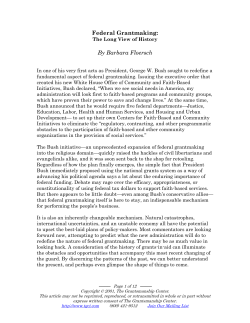 Federal Grantmaking - The Grantsmanship Center