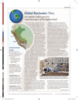 Global Rochester: Peru - University of Rochester
