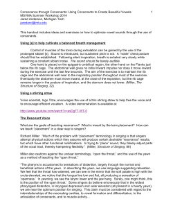 Consonance through Consonants: Using Consonants to