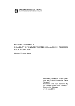Solubility of Enzyme-Treated Cellulose in Aqueous Alkaline Solvent