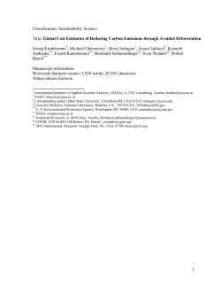 Global Cost Estimates of Reducing Carbon Emissions through