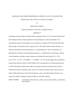 A Bilinear and Three-Dimensional Model of Acculturation for Puerto