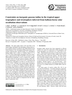 Constraints on inorganic gaseous iodine in the tropical upper