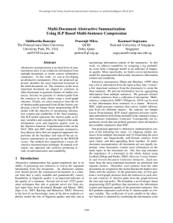 Multi-Document Abstractive Summarization Using ILP Based