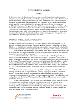 The Distribution of Powers and Responsibilities