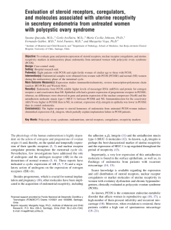 Evaluation of steroid receptors, coregulators, and molecules