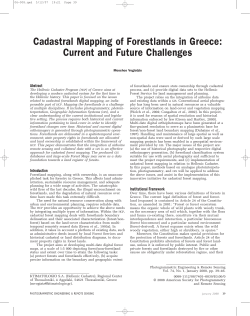 Cadastral Mapping of Forestlands in Greece: Current and