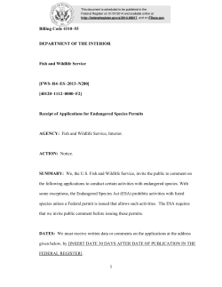 Billing Code 4310&ndash;55 DEPARTMENT OF THE INTERIOR Fish and