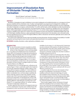 Improvement of Dissolution Rate of Gliclazide Through Sodium Salt