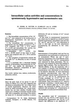 Intracellular Cation Activities and Concentrations in Spontaneously