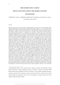 DOES SHARING MEAN CARING?