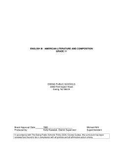 ENGLISH III - Ewing Public Schools