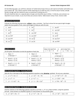 Calculus AP - Connally High School