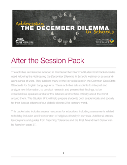 December Dilemma Student Unit Packet