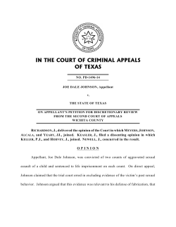 Johnson v. Texas :: 2016 :: Texas Court of Criminal Appeals